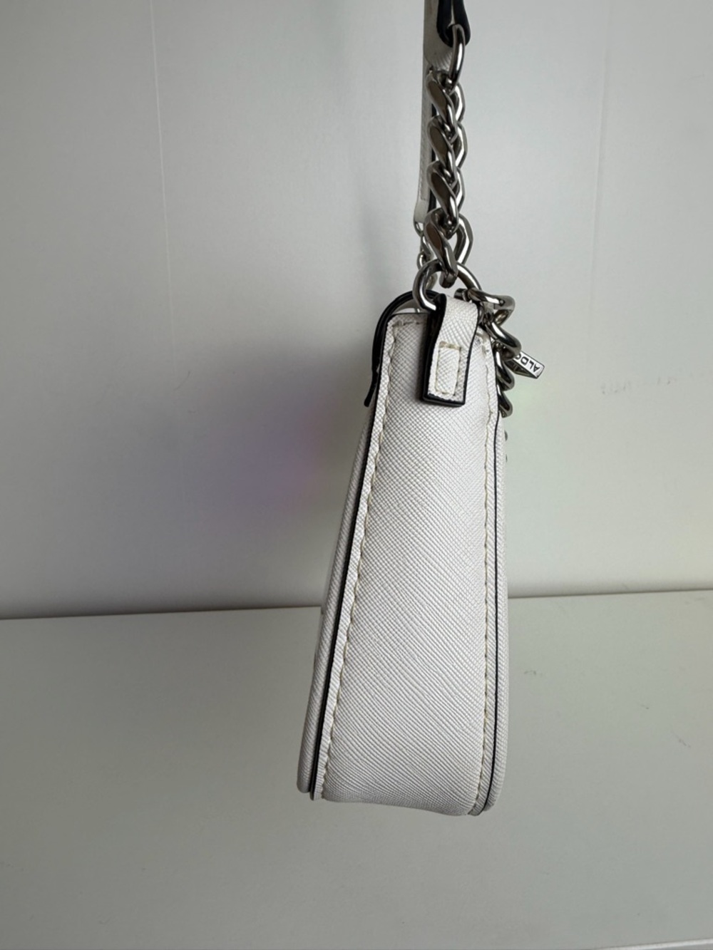ALDO White Shoulder Bag with Iridescent Front Panel - Picture 3 of 13